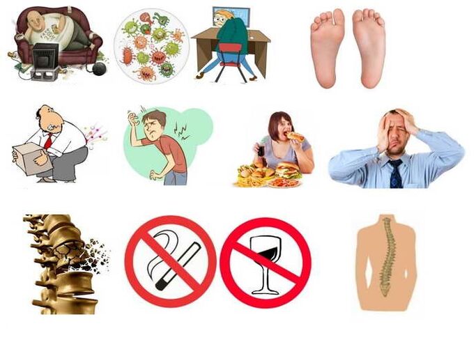 Shumë shkaqe të osteokondrozës